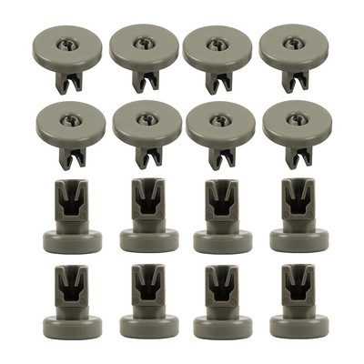 16 Stück Korbräder mit Rollenhalter Unterer Korb für Geschirrspüler