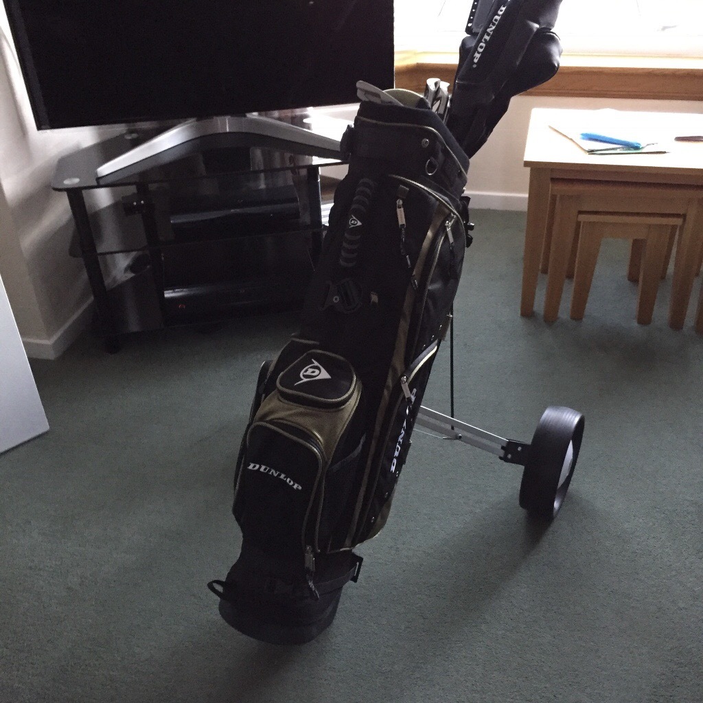 Dunlop tour golf bag, clubs and trolley in Aberdeen Gumtree