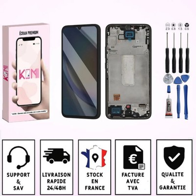 Ecran Pour Samsung A34 A346 LCD +Chassis Noir +Outils +Adhésif - Default Title
