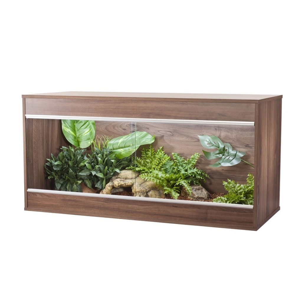 4ft vivarium. Dark wood. Glass sliding doors in Consett, County