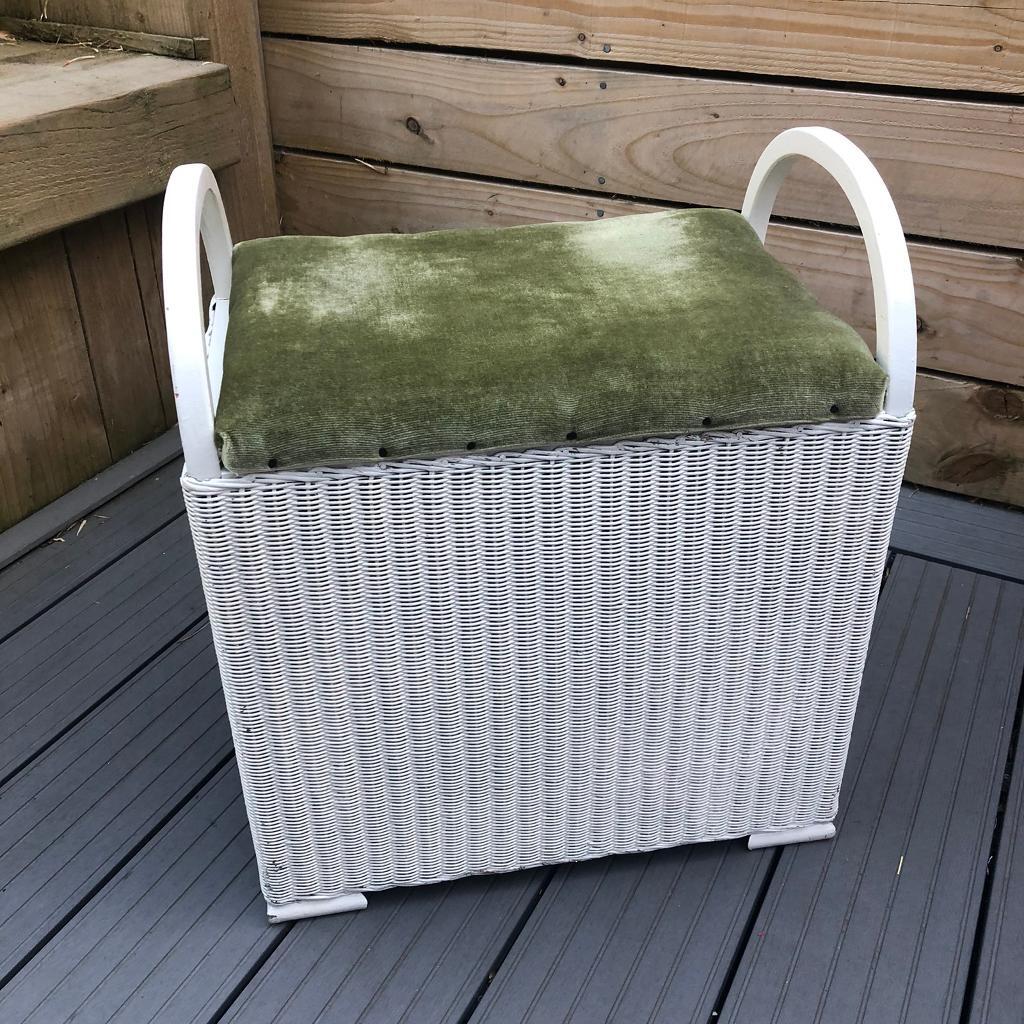 Vintage Genuine Lloyd Loom Lusty Woven Lidded Stool Linen Bin project