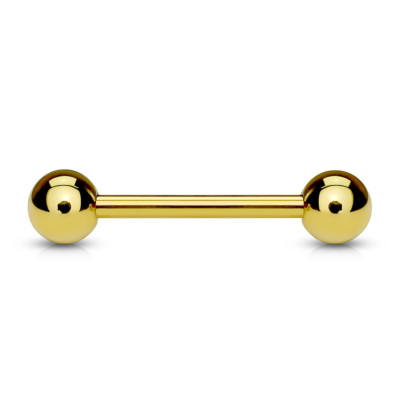 14g Yellow Gold Barbell Septum Ear Nipple Tongue Bridge Industrial Tragus USA