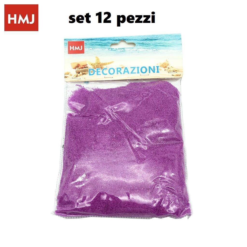 12 Confezioni Sabbia Decorativa Viola 150g Vasi Piante Giardino Acquario hmj