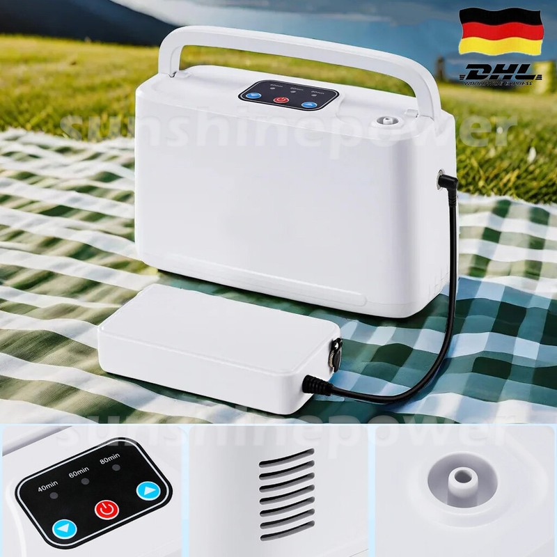 35w Tragbare 3l/Min Sauerstoffmaschine Mit Batterie Und Diagonaler UmhÃ¤Ngetasche