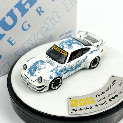 PGM 1:64 Scale White Dragon RWB 964 Luminous Sports Diecast Metal Car Model