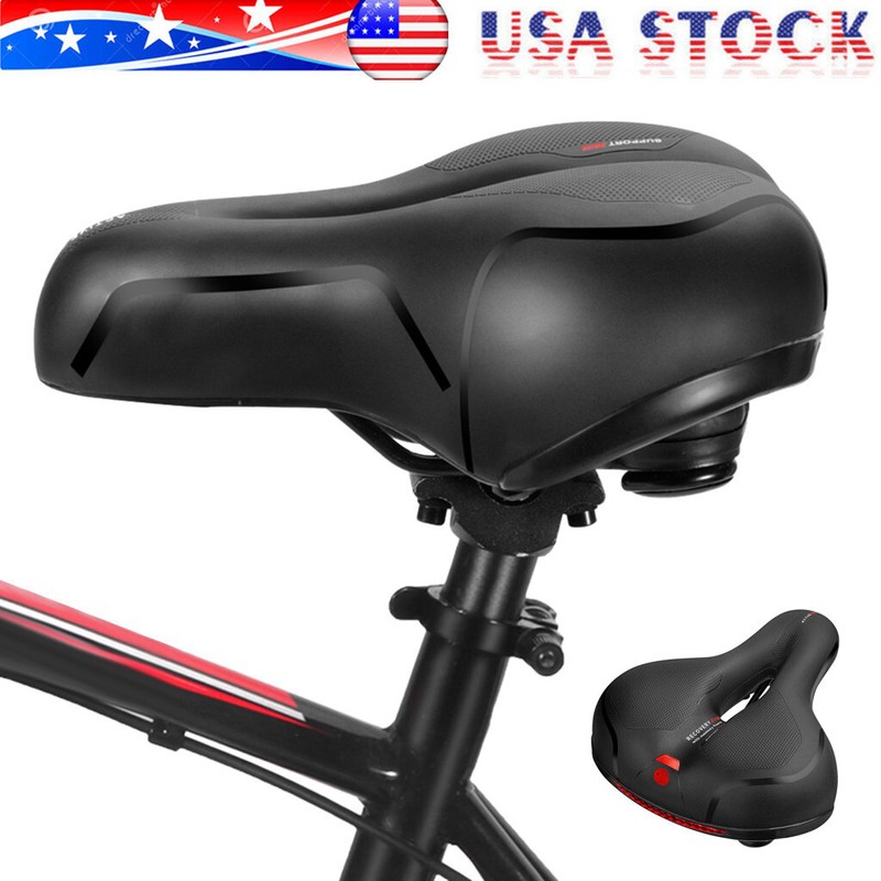 Bike Saddle Bicycle Seat Air Cushion Pad Comfort Wide Big Bum Soft Gel Cruiser