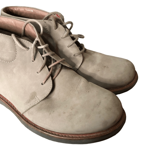Dansko Men’s Jake Chukka Boot Taupe Milled Nubuck Suede Ankle Boots, Size 43 / 1