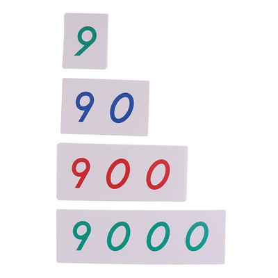 Montessori Math 1-9000 Number Cards  Educational  Set