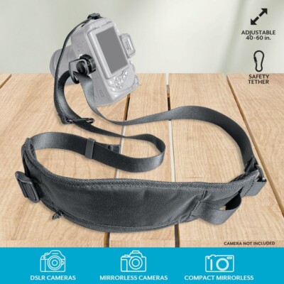 Bower Adjustable Camera Strap For DSLR, Mirrorless, And Compact Cameras