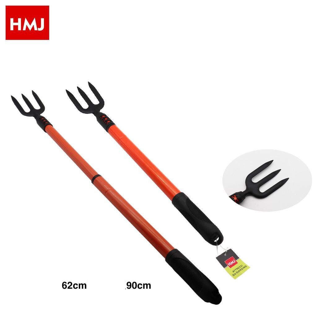 Forca A 3 Denti Con Manico Allungabile Attrezzo Giardino Giardinaggio hmj