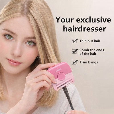 Hair Trimmer Hair 2 in 1 Razor Cutting Comb Tools Manual Bangs Trimmer Comb