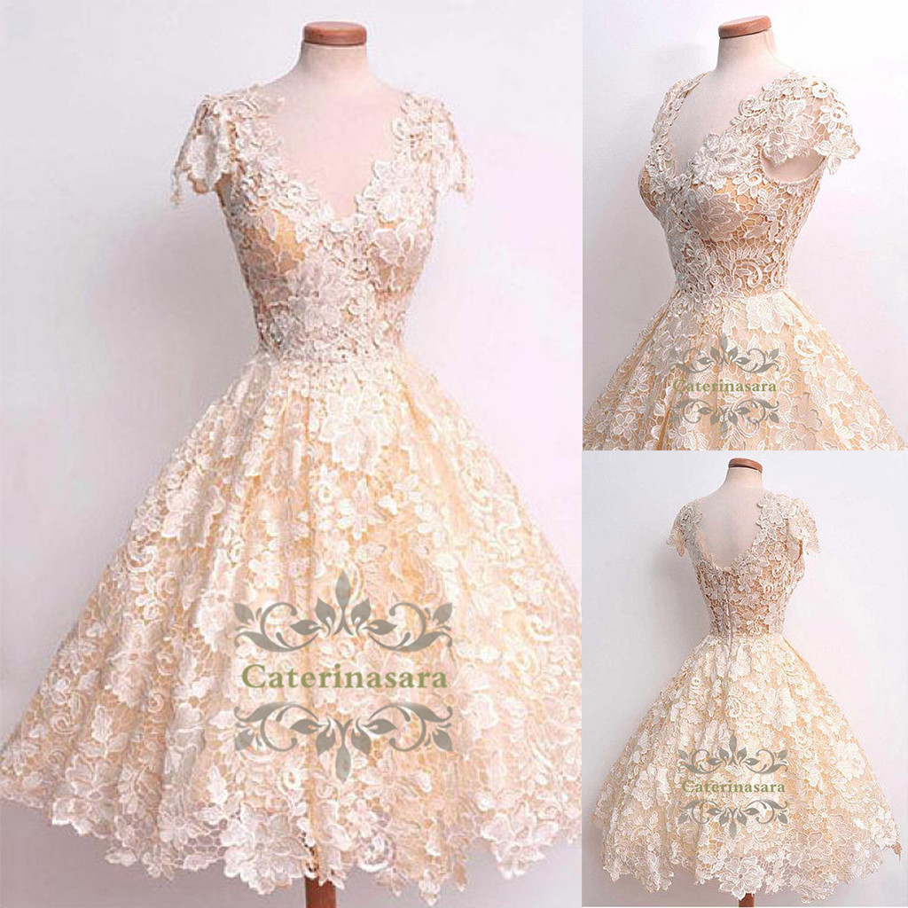 knee length ball gown