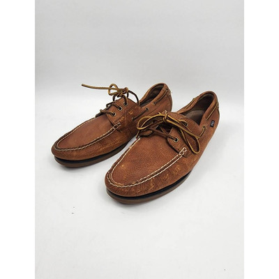 Polo Ralph Lauren Mens Bienne Boat Shoes Brown Leather Lace Up Moc Toe 12D