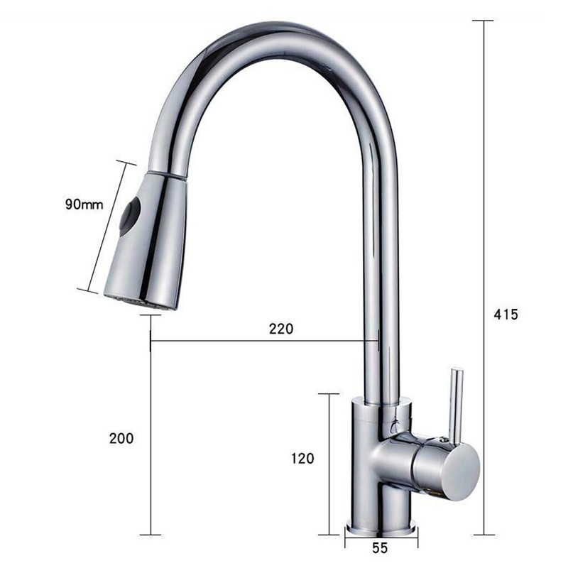 360°Edelstahl Küchenarmatur Spüle Wasserhahn Spültisch Mischbatterie