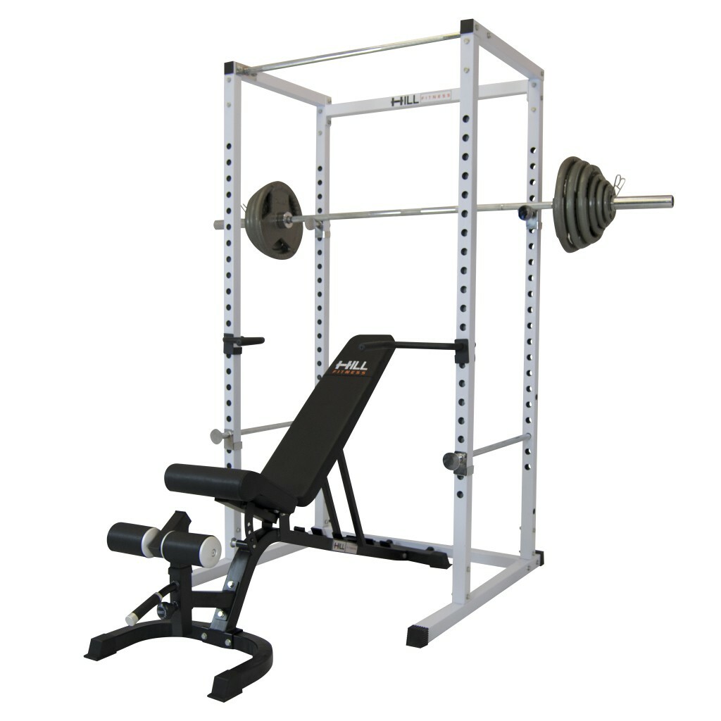 Silver Home Gym Package Power Cage Adjustable Bench Olympic Weights and Barbell in Dromore