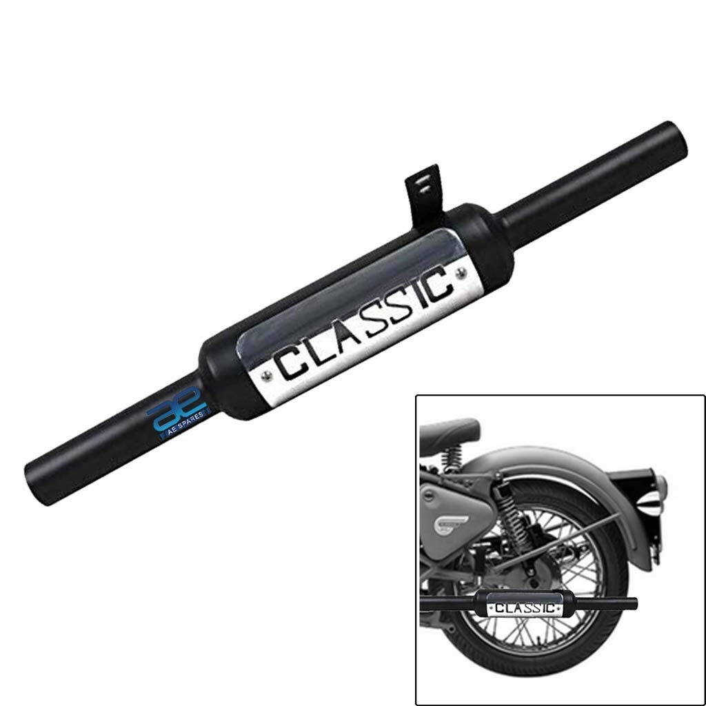 Silencer Exhaust Glass wool Black & Chrome For Royal Enfield Classic 350 cc 