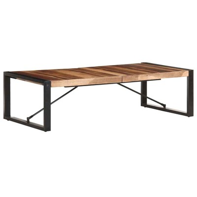 vidaXL Massivholz Couchtisch 140x70x40cm Palisander-Finish Beistelltisch Tisch