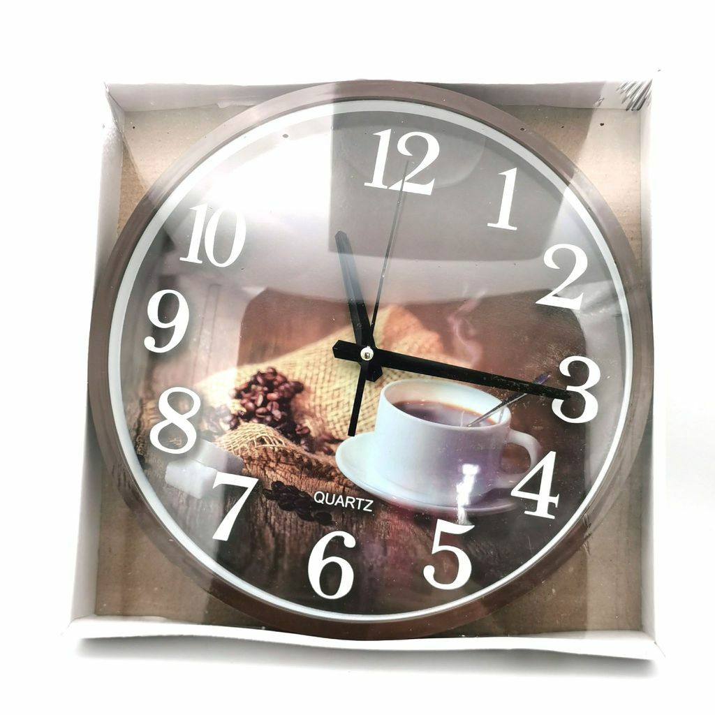 Orologio Da Parete Tondo Quarzo Muro Caffe' Dimensioni 30cm sus
