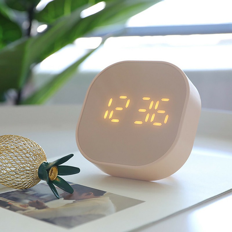 Square Small Alarm Clock Luminous Mute LED Multifunctional Digital Clock Light