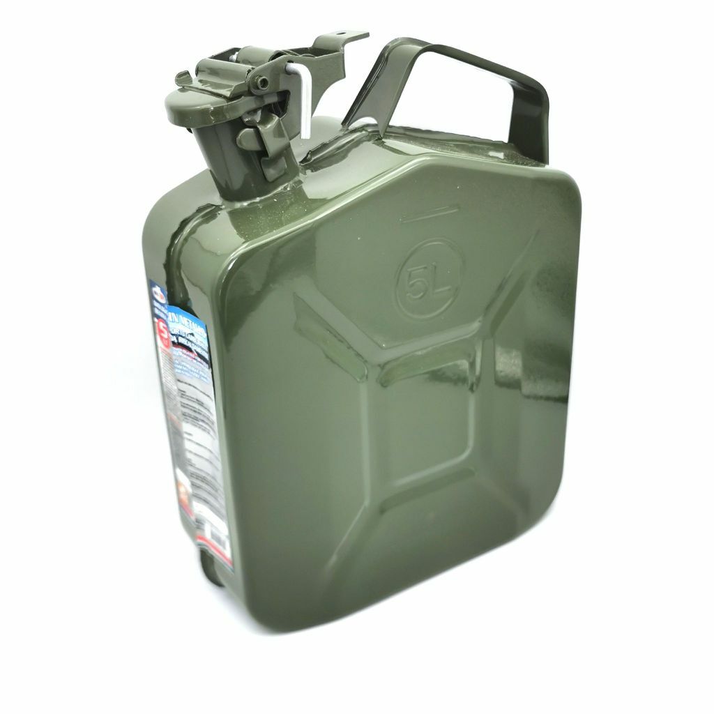 Tanica Benzina 5 Litri In Metallo Trasporto Carburante Omologata 5lt sus