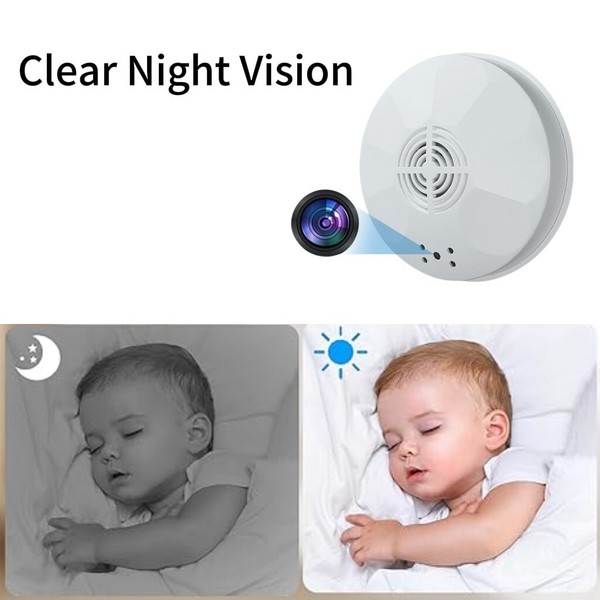 WiFi 1080P Somke Detector Camera Night Vision Motion Detection Recording Audio - Image 8