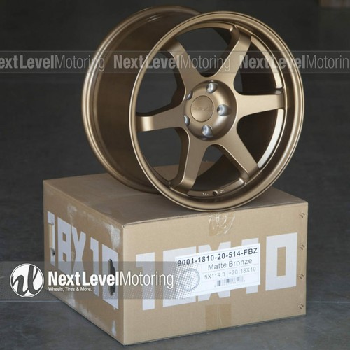 9SIX9 18x10 5x114.3 +20  MATTE BRONZE TE37 STYLE WHEELS FITS INFINITI G35 CON...