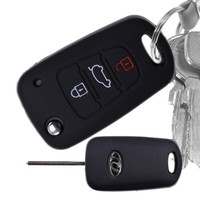 Auto Schlüssel Schutz Hülle Schwarz für Hyundai...