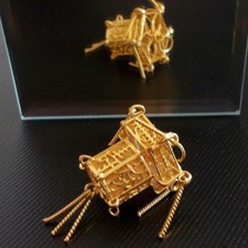 Miniature Chinese Lantern Pendant Gold Tone Lamp Vintage Jewelry | eBay