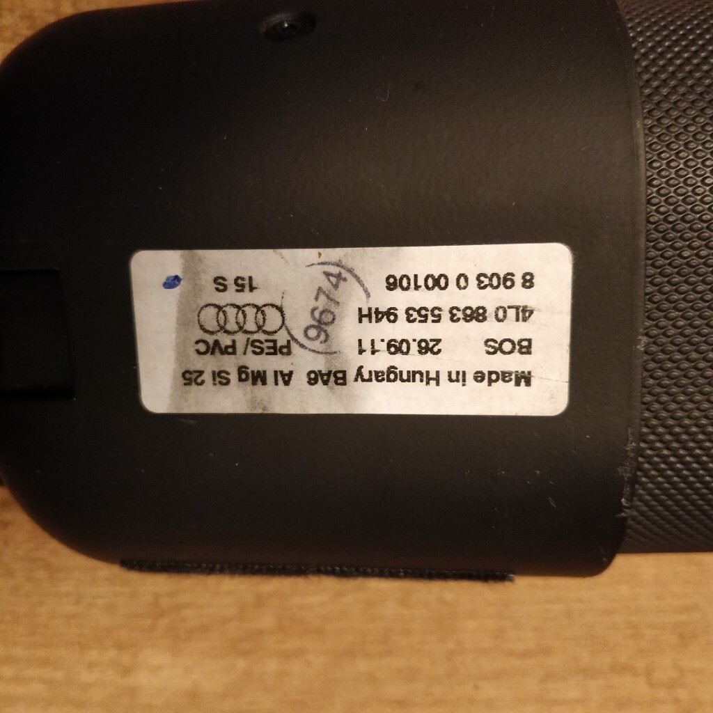 Audi Q7 20092015 Black Parcel Shelf Load Cover 4L086355394H in