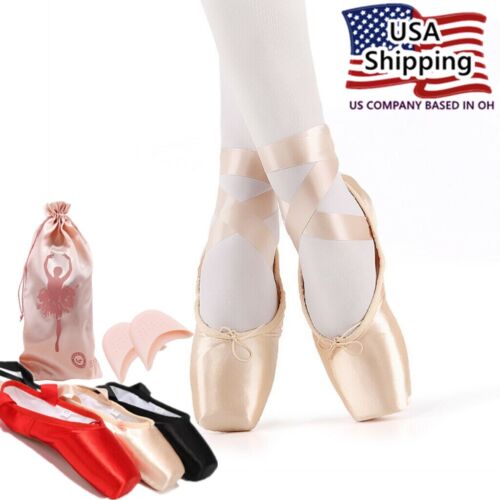 Nexete Professional Pointe Ballet Shoes  ( Order Same Street Size 1/2 -  1 Up )