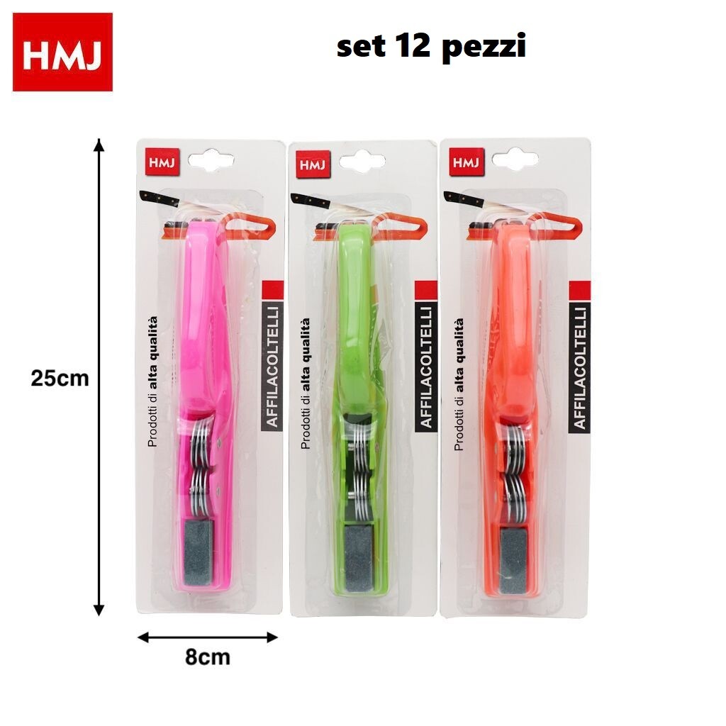 Set 12 Pz AffilaColtelli Doppia Affilatura Manuale Per Forbici Lame Coltelli hmj