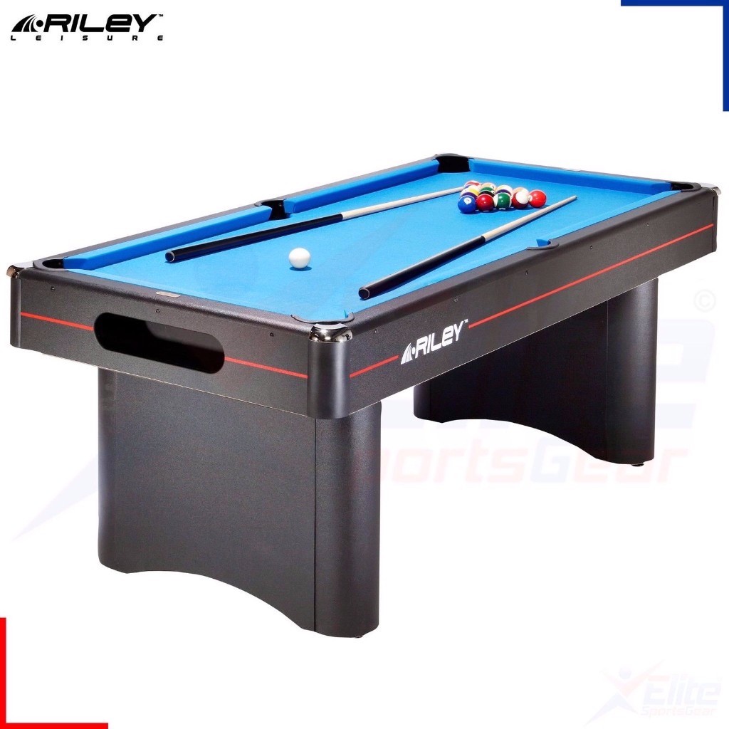 DELUXE RILEY 6FT POOL TABLE JL2C+ W/ BALL RETURN, BALLS, TRIANGLE, CUES AND CHALK in Charlton