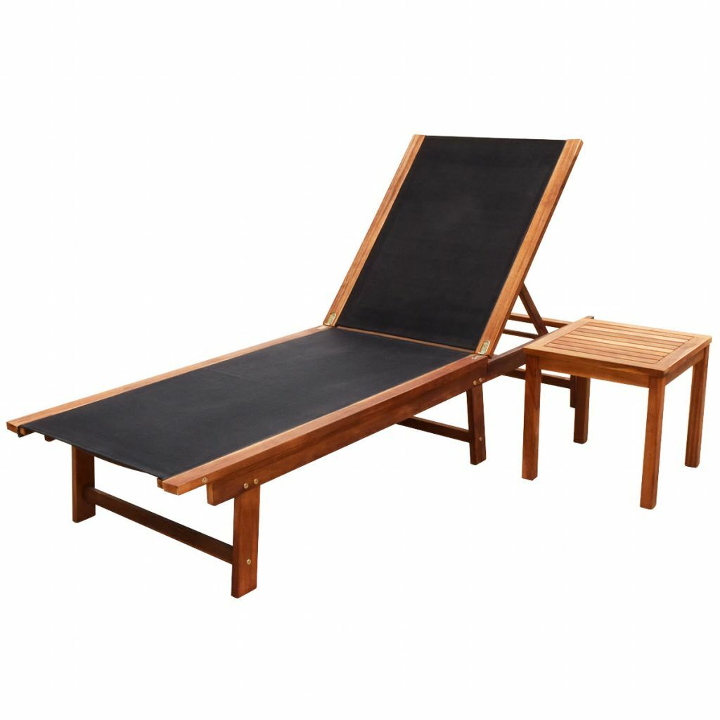 Купить Outdoor daybeds vidaXL Acacia Wood Sunlounger With Table Pool