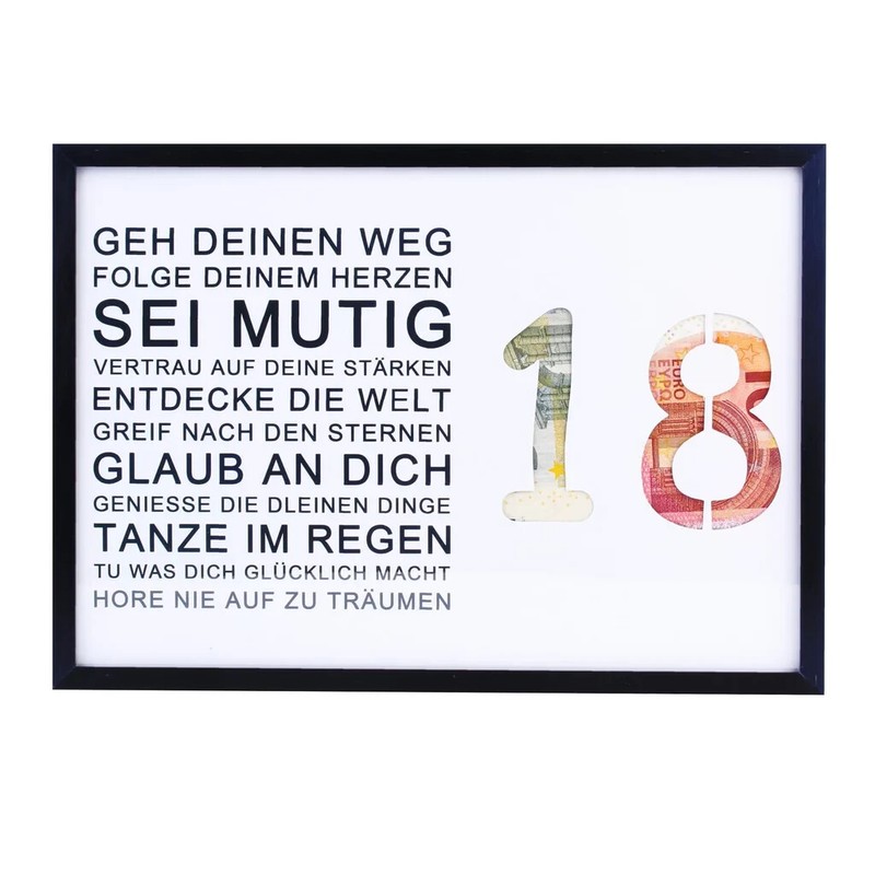 18. Geburtstag Geldgeschenk, Geschenkideen Zum 18. Geburtstag (Schreibfehler)