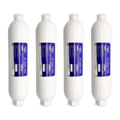 4X RV Inline Marine Water Filter,Reduce Chlorine,Bad Taste&Odor Camper,Gardening