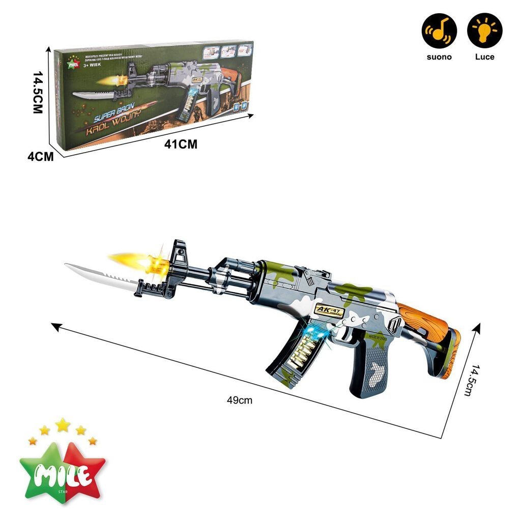 Mitra Baionetta Con Luci E Suoni Gioco Giocattolo Bambini sar