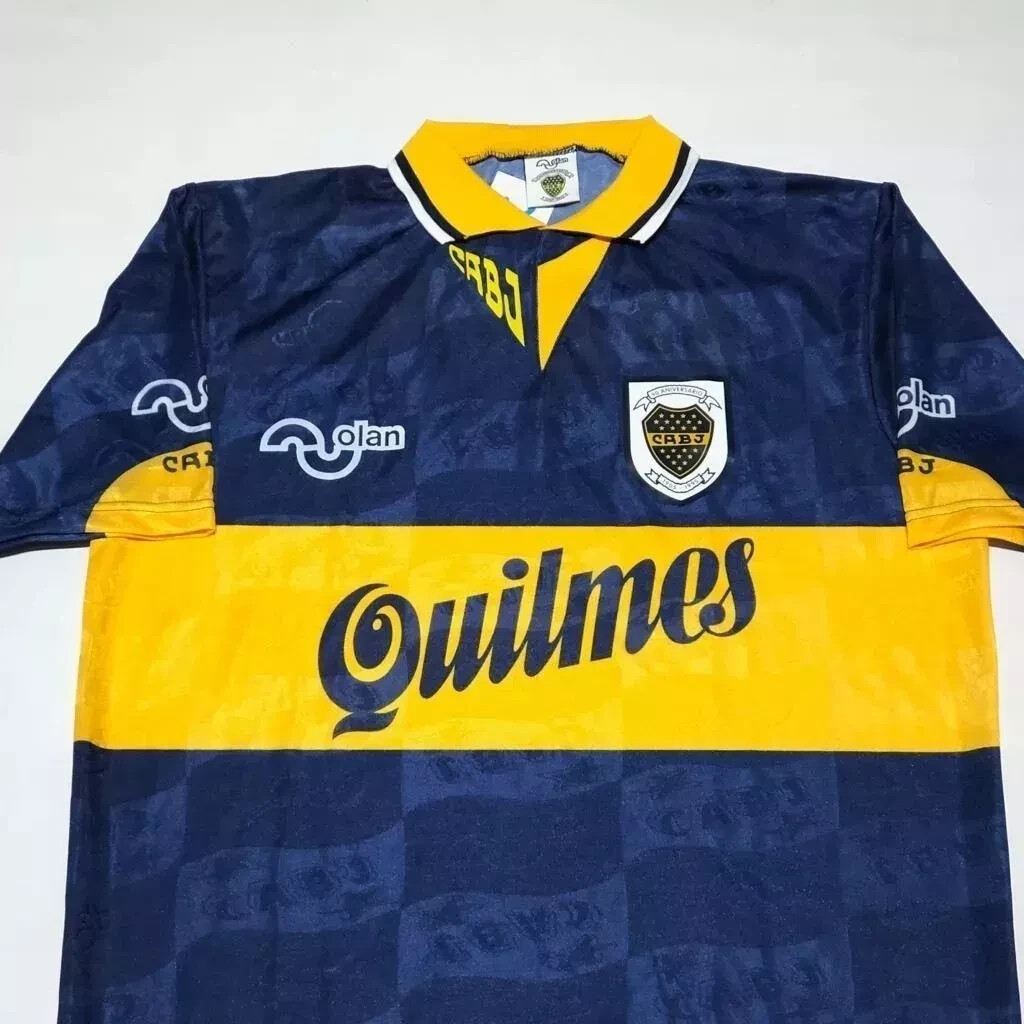 CABJ olan 1905-1995    サッカーシャツ　サイズ42 OLAN BOCA JUNIORS 1995 `MARADONA` HOME JERSEY - Soccer Plus