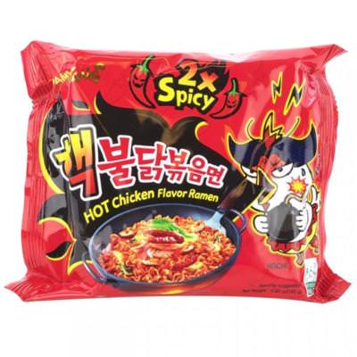 Samyang 2X Spicy Hot Chicken Ramen Korean Srir-Fried Noodle 4.93 Oz.(5-pk)