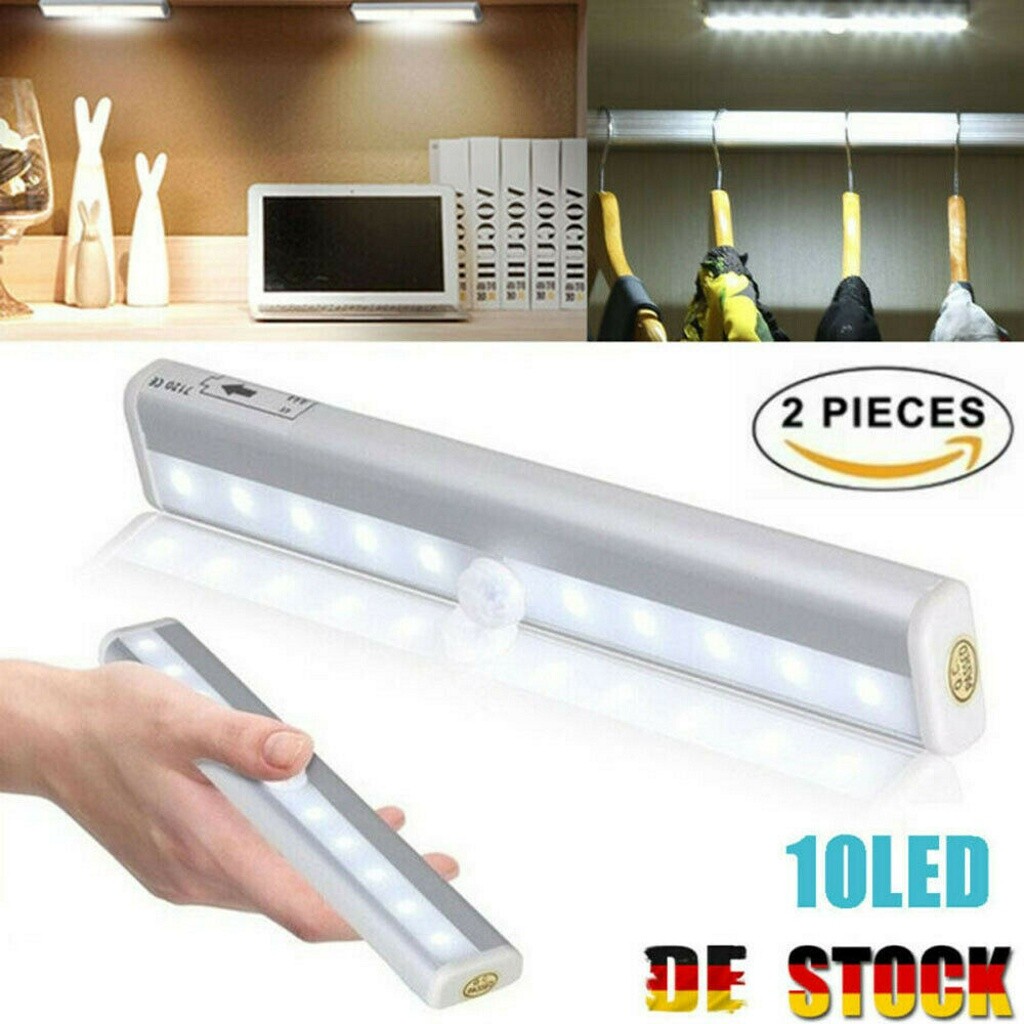 20LED Unterbauleuchte Schranklampe Nachtlicht mit Bewegungsmelder Küche Lampe