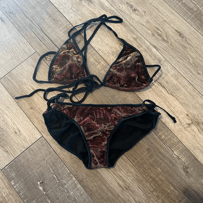 Skin flick 2pc swimsuit size s