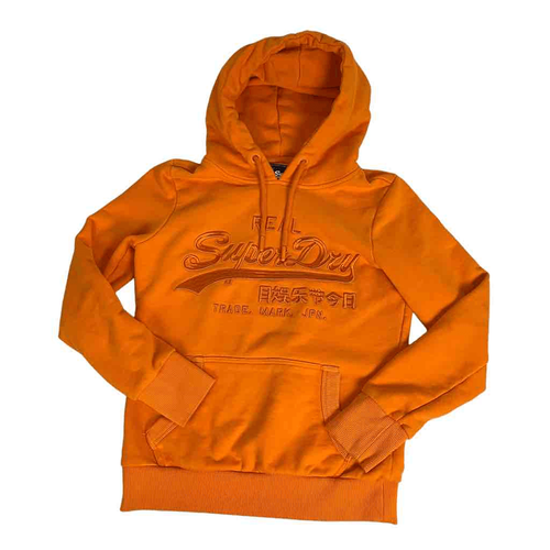 Superdry Vintage Logo Tonal Embossed Brushed Hoodie Size 6