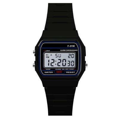 F 91W Classic Digital Resin Strap Watch Stopwatch Chronograph Sport Unisex Men