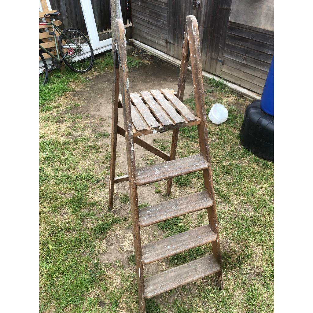Vintage wooden step ladder in Romford, London Gumtree