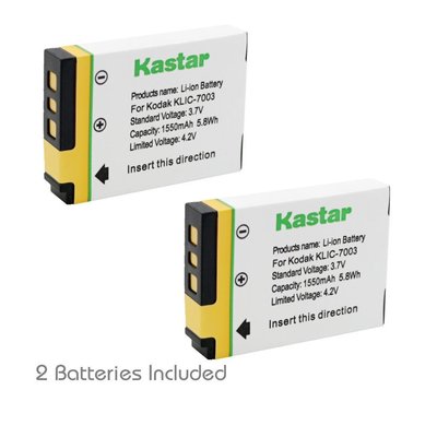 2x Kastar Battery for Kodak KLIC-7003 GE E1040 E1050TW E1240 E1250TW E850 H855