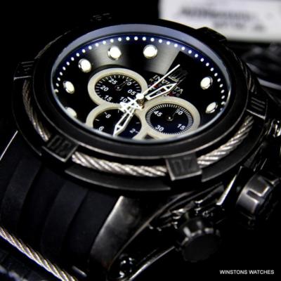 Pre-owned Invicta Jt Reserve Bolt Zeus Swiss Made Chrono 52mm Black Distressed Watch