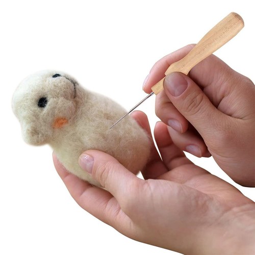 30/50Color Wool Fibre Roving DIY Needles Felting Starter Kit Handcraft Mat Tools