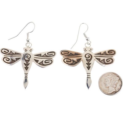 Navajo Earrings Sterling Silver 