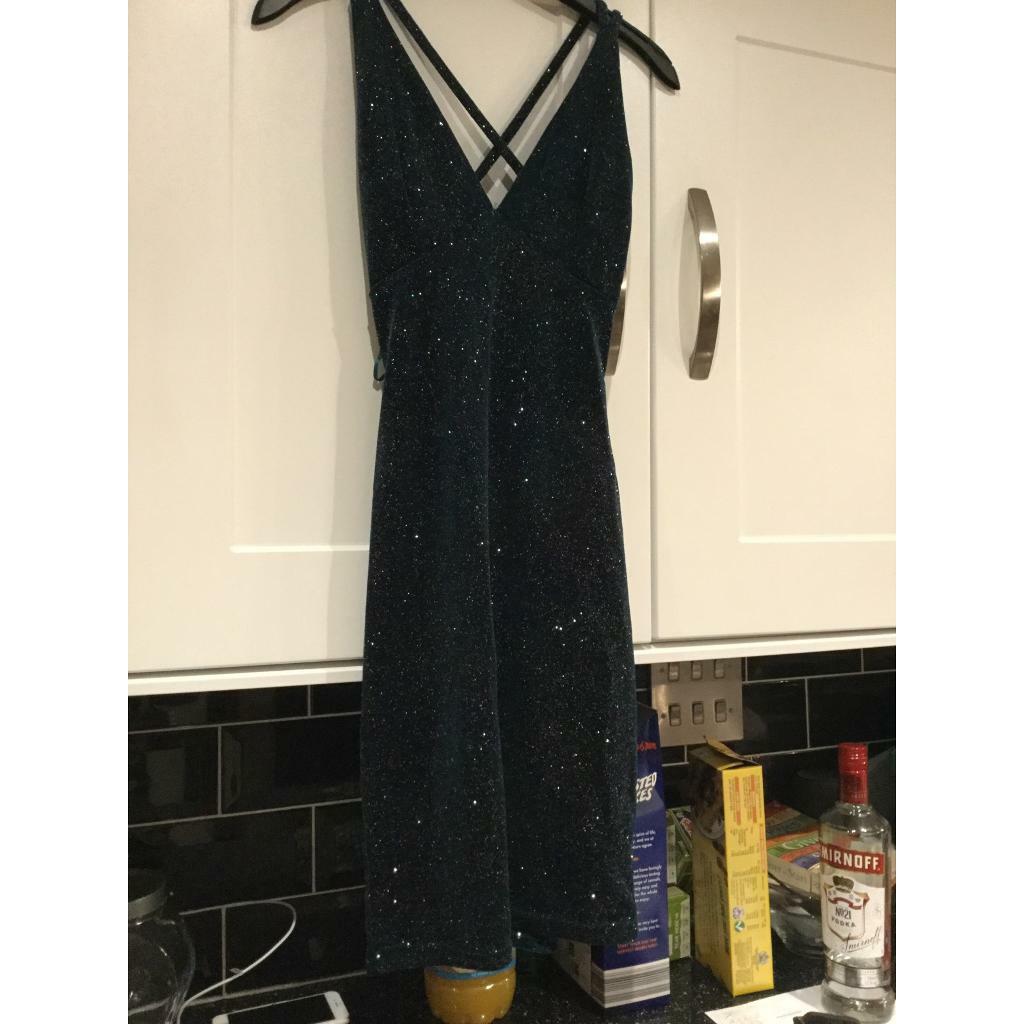 debenhams green velvet dress