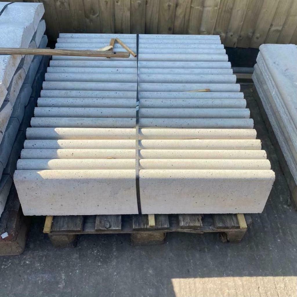 •New Concrete Round Top Path Edging in Chorlton Cum Hardy, Manchester