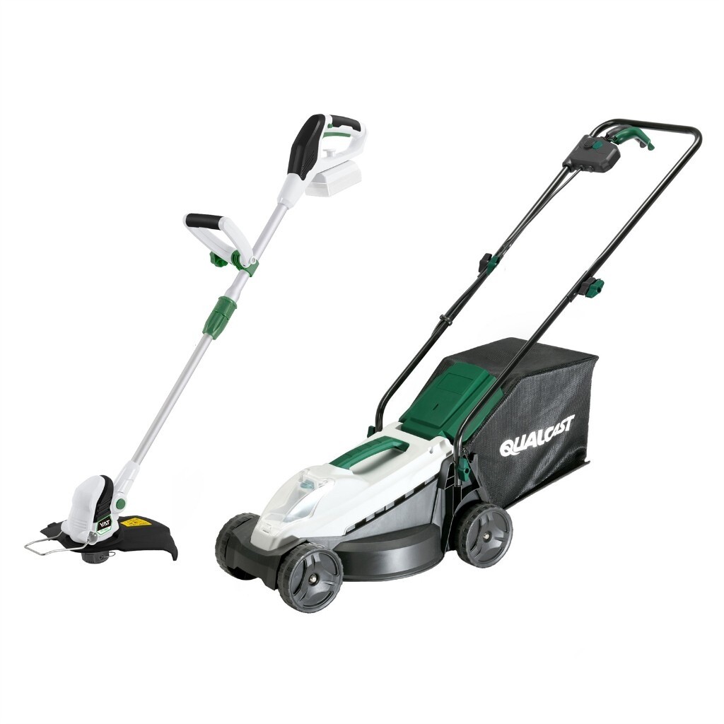 Brand New Qualcast 20V Cordless Lawn Mower & Grass Trimmer Kit in